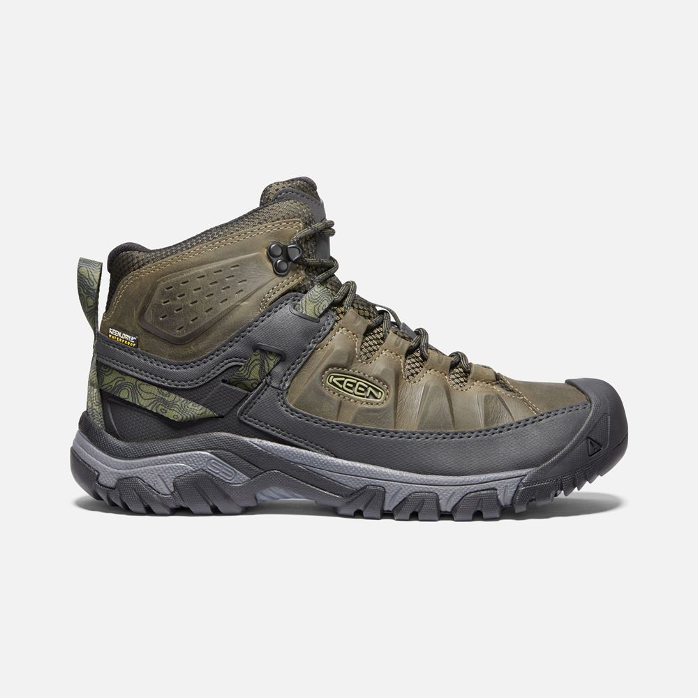 Keen Outdoor Bot Erkek Zeytin Yeşili/Siyah - Targhee Iii Waterproof Mid - Türkiye XIKQ25064